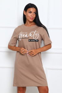 Туника женская №29546 кулирка (р-ры: 46-56) бежевый