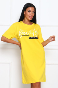 Туника женская №29546 кулирка (р-ры: 46-56) желтый