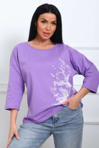 Туника женская №29548 кулирка (р-ры: 50-60) сирень