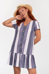 Халат женский К-370 "Майя" кулирка (р-ры: 44-56) серый