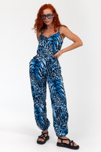 Комбинезон женский К-383 "Ялта" кулирка (р-ры: 48-56) синий