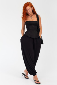 Брюки женские ВИ-114 "Алладины" модал (р-ры: 44-58) черный