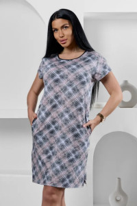 Туника женская "Эвита 2" 1297-2 кулирка (р-ры: 46-60) клетка