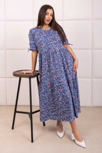 Платье женское 1872/20 кулирка (р-ры: 48-62) синий-серый