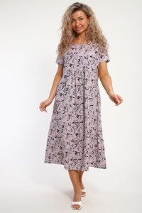 Платье женское "Агния" М456 штапель (р-ры: 48-58) светло-серый