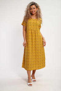 Платье женское "Агния" М456 штапель (р-ры: 48-58) желтый