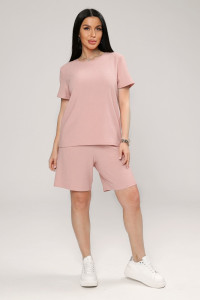 Костюм двойка женский М-1045 жатка (р-ры: 48-50) пудра