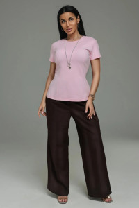 Футболка женская "Мода" кулирка с лайкрой пенье фирча (р-ры: 44-54) розовый