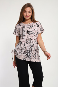 Костюм двойка женский №267 кулирка (р-ры: 50-60) бежевый