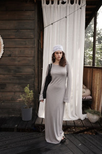 Платье женское "Богиня" М-88ПЛ флам-вискоза (р-ры: 42-48) серый