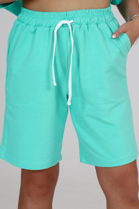 Шорты-бермуды женские ШФ-2219 футер (р-ры: 46-56) ментол