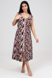 Сарафан женский СК-563 кулирка (р-ры: 48-62) корич.разводы