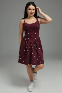 Сарафан женский "Флирт" кулирка (р-ры: 44-54) бордо