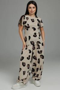 Костюм двойка женский "Очарование" кулирка (р-ры: 48-58) экрю