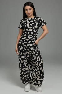 Костюм двойка женский "Очарование" кулирка (р-ры: 48-58) черный