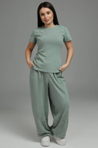 Костюм двойка женский "Очарование" кулирка (р-ры: 48-58) хаки варенка