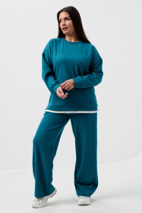 Костюм двойка женский №52364 канада (р-ры: 48-58) зеленый