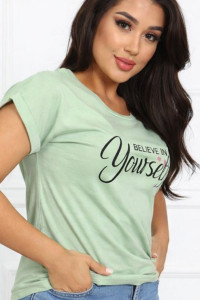 Футболка женская №544 кулирка (р-ры: 42-44) фисташковый
