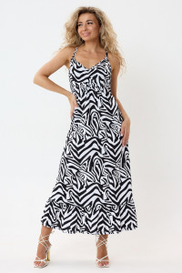 Сарафан женский №057914 "С-Штрихи" кулирка (р-ры: 46-56) зебра