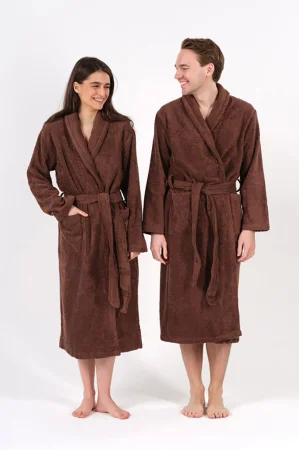 Халат унисекс махровый Urban Family (р-ры: 42-52) "Cocoa Brown"
