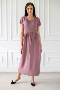 Платье женское "Алевтина" штапель (р-ры: 44-66) розовый