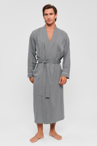 Халат мужской "Комфорт Б" кулирка (р-ры: 48-62) серый