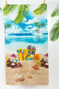 Пляжное вафельное полотенце "Отпуск"