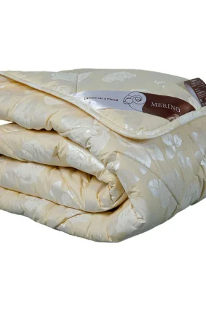 Одеяло MERINO Шерсть овечья / тик "Хрустальная роза" SOFT