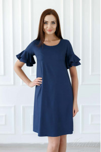 Платье женское "Тая" вискоза (р-ры: 44-58) синий