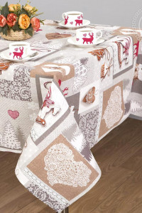 Скатерть из рогожки "Лапландия"
