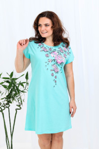 Сорочка женская "Антонина" кулирка (р-ры: 42-60) ментол