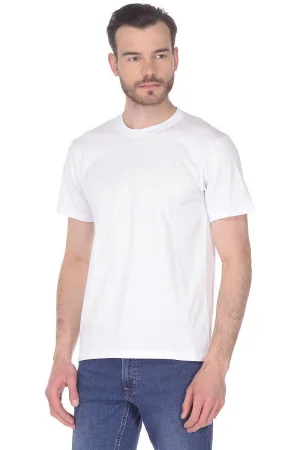 Мужская футболка "Vestco" хлопок (р-ры: S-10XL) белый