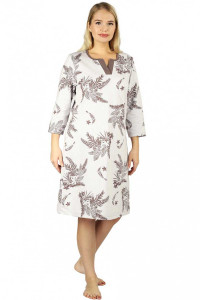 Сорочка женская ФТ-10 "Элегия" футер с начесом (р-ры: 48-60) капучино