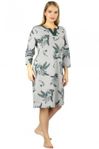 Сорочка женская ФТ-10 "Элегия" футер с начесом (р-ры: 48-60) зелень