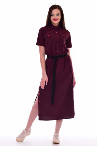 Платье женское Ф165в плательная ткань (р-ры: 42-56) вишня