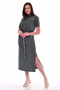 Платье женское Ф165з плательная ткань (р-ры: 42-56) хаки