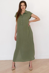 Платье женское "Леонора" штапель (р-ры: 48-58) зеленый