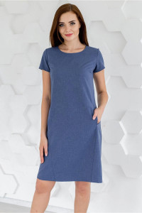 Платье женское "Амалия" полиэстер (р-ры: 44-58) синий