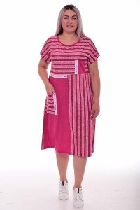 Платье женское 4098а кулирка (р-ры: 48-62) розовый