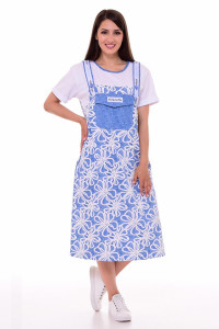 Платье женское 4089а кулирка (р-ры: 48-62) голубой
