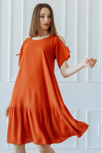 Платье женское "Микелла" штапель (р-ры: 42-56) красный