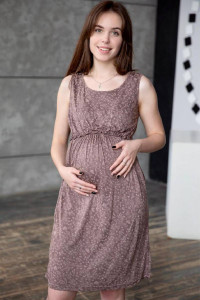 Сорочка для беременных "Счастье А" вискоза (р-ры: 44-54) коричневый