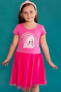 Платье детское №22763 "Barbie" кулирка (р-ры: 110-140)