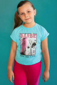 Футболка детская №22468 "Barbie" кулирка (р-ры: 110-140)