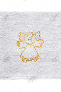 Полотенце крестильное махровое с вышивкой "Ангел"