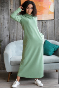 Платье женское П135 футер с лайкрой (р-ры: 42-54) оливковый