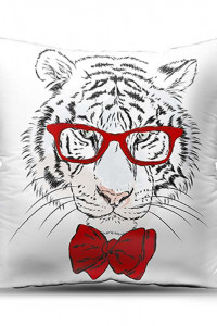 Подушка декоративная с фотопечатью "Тигр джентельмен"