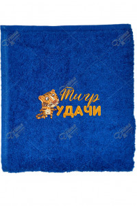 Полотенце махровое с вышивкой "Тигр удачи"