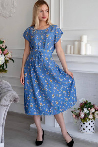 Платье женское "Ариадна Е" штапель (р-ры: 44-54) синий