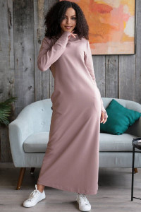 Платье женское П135 футер с лайкрой (последний размер) какао 44
